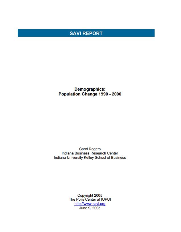 Demographics: Population Change 1990 – 2000