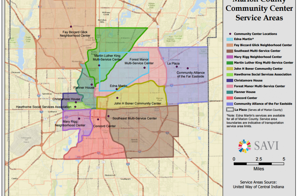 Community Center Service Areas