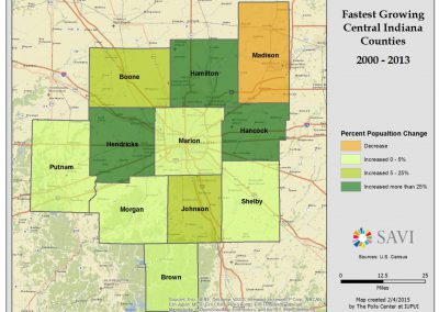 Population Growth in Central Indiana