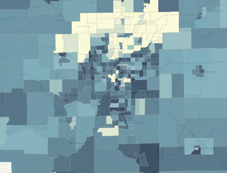 Map of Segregation by Educational Attainment