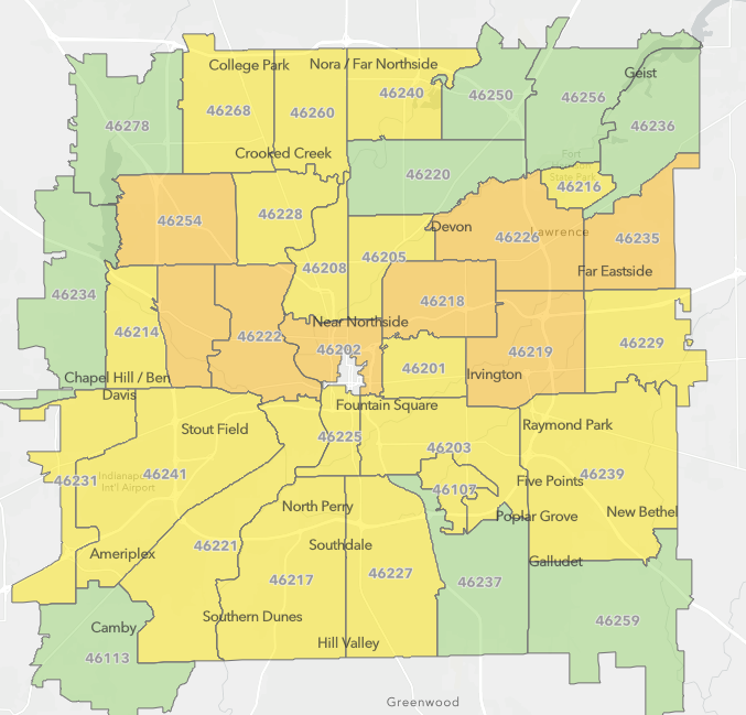 A map showing the impact of the pandemic on ZIP codes